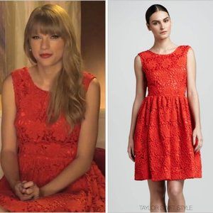 kate spade - red crochet dress - size 4 - Selita dress - floral